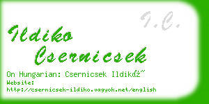 ildiko csernicsek business card